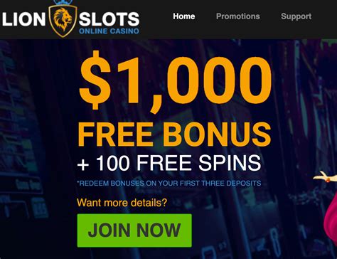Lion slots no deposit bonus - Lion Slots Casino No Deposit Bonuses - $1000 deposit bonus + 100 Free Spins These casinos are the most highly rated by our visitors: Exclusive New Casino …